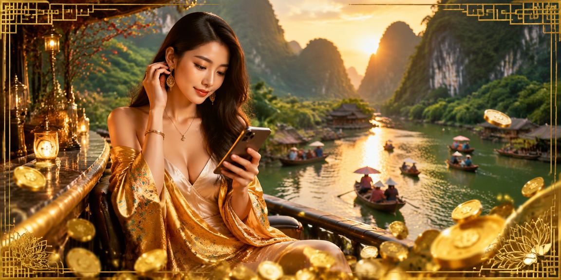 Người chơi trải nghiệm casino trên điện thoại di động giữa khung cảnh Ninh Bình